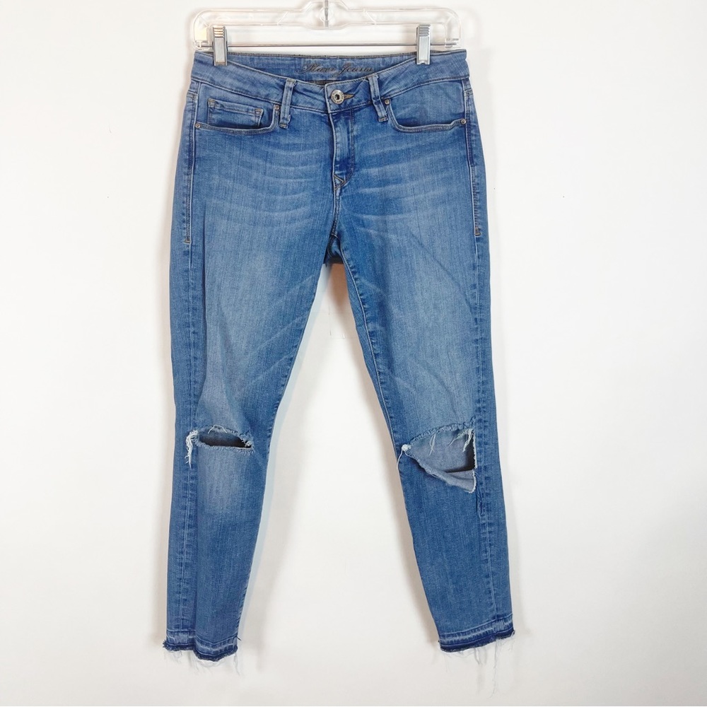 Mavi Jeans Alexa Skinny Ankle Distressed Women’s Blue Denim Jeans Size 27